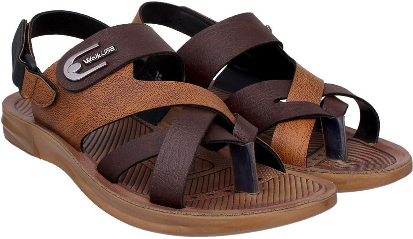 Buy WalkLine Men Brown, Tan Flats 