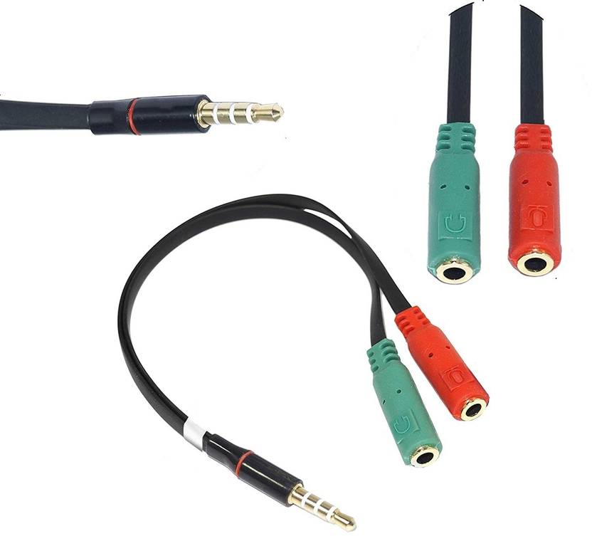 Raptas Multicolor Red Green 3.5mm Audio Jack Phone Converter Price in