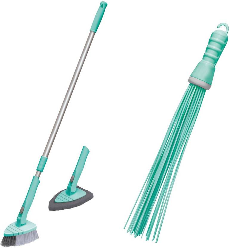 Spotzero Bathroom Floor Cleaning Plastic Broom with Floor Cleaning