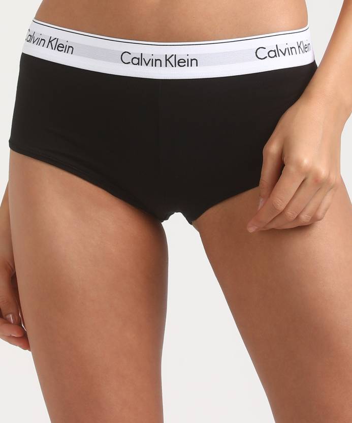 Calvin Klein Underwear Women Boy Short Black Panty - Buy Calvin Klein  Underwear Women Boy Short Black Panty Online at Best Prices in India |  