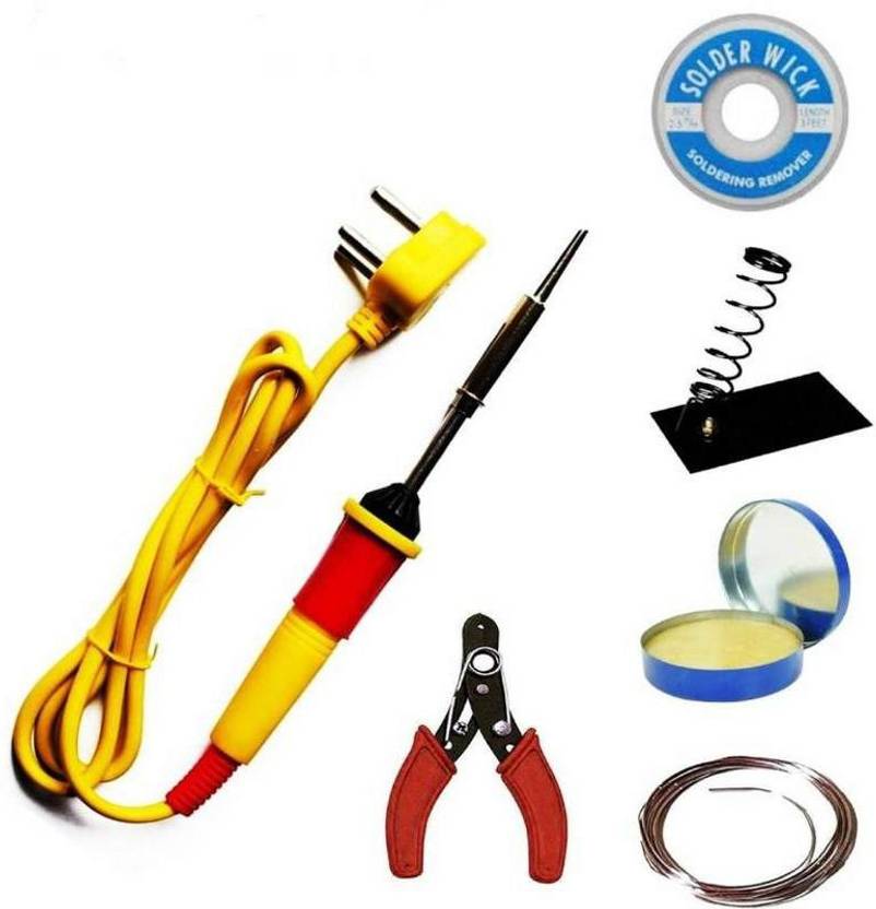 TechX 25W Soldering Iron Kit,Soldering Wire,Soldering Flux,Wire Cutter