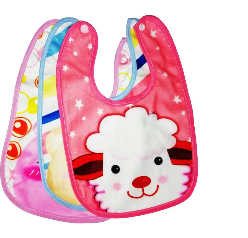 NEPEE 3pcs/set Pure Cotton 360 Round neck Baby Bibs Random colour 03