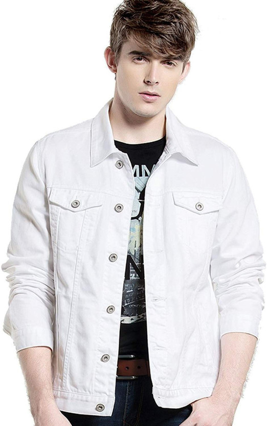Full Sleeve Solid Men Denim Jacket 