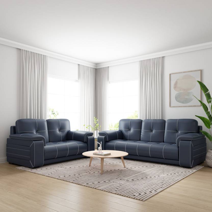 Flipkart Perfect Homes Mexican Leatherette 3 + 2 Grey Sofa Set Price in ...
