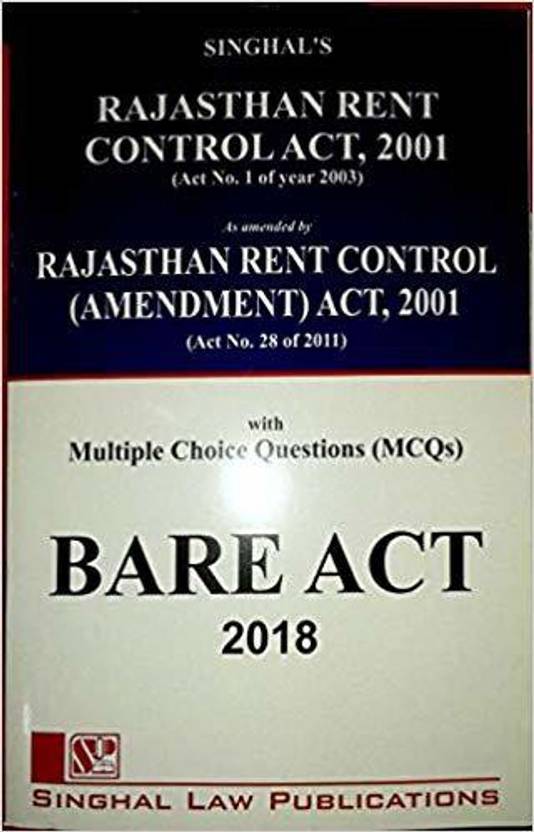Rajasthan Rent Control Act, 2001 As Amended By Rajasthan Rent Control