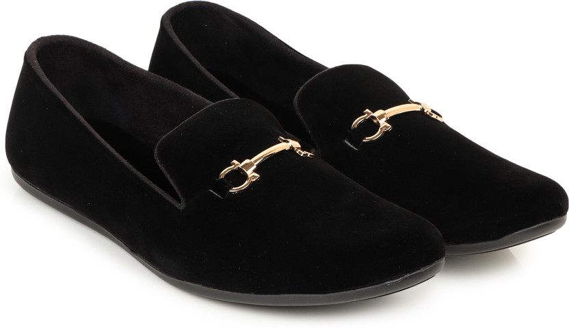 Black Velvet Party Wear shoe Loafers 