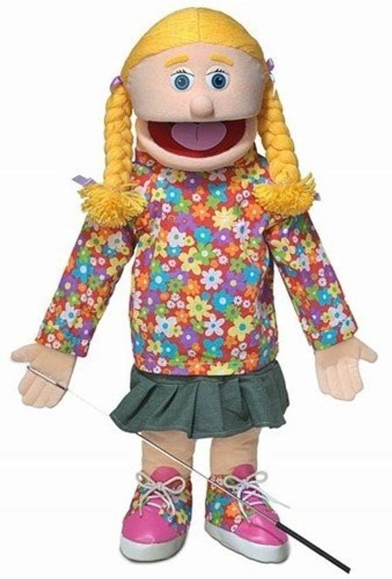 Silly Puppets 25" Cindy, Peach Girl, Full Body, Ventriloquist Style