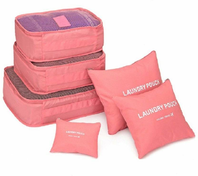 Lemish 6 in 1 Travel Laundry Pouch Cosmetics Makeup Bags peach - Price ...