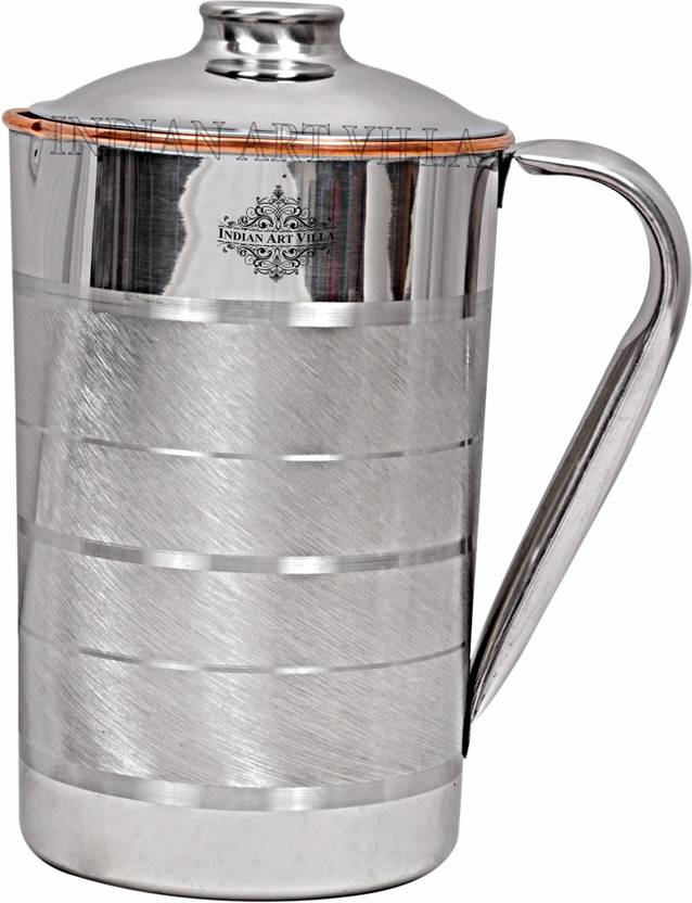 IndianArtVilla 1.6 L Water Steel Copper Jug Pitcher Jug Price in India