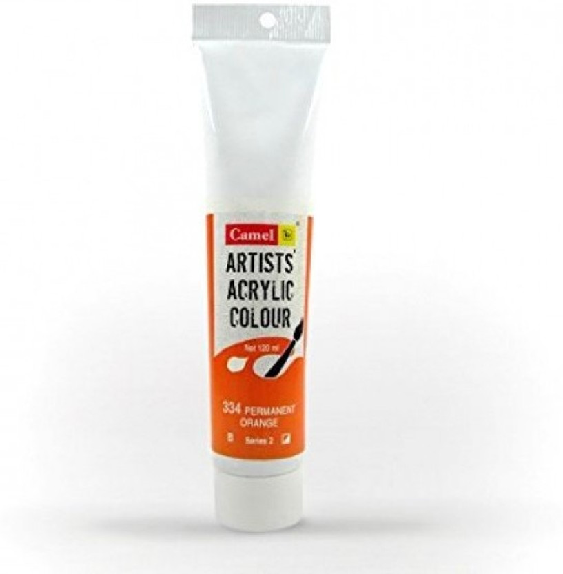 Camlin Kokuyo Permanent Orange Artist Acrylic Color-120 ML(Set of 1, Orange)