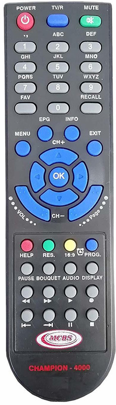 LipiWorld LipiWorld Setup Box Remote Control Compatible for  4000 MCBS Remote Controller(Black) - Flipkart Deal