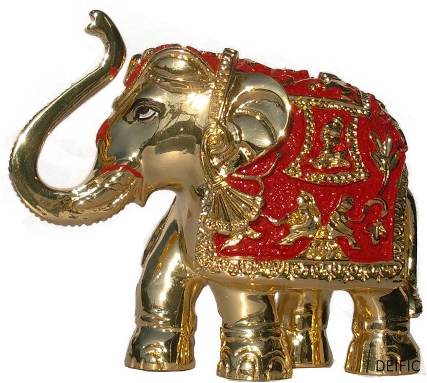 DEIFIC 24 kt. Gold Plated Feng Shui Vastu Shastra Elephant Decorative