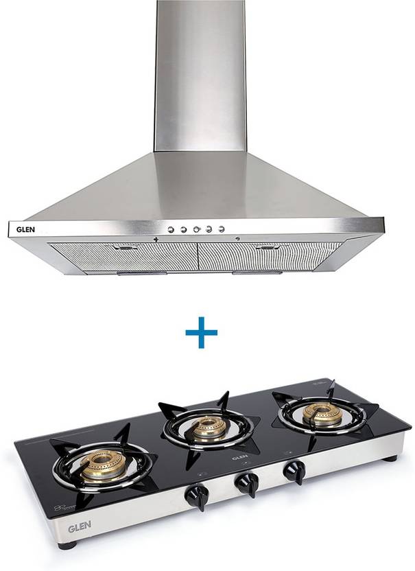 Glen 60cm 750 M3/H ( 6075 CF SS ) with 3 Brass Burner ( GT 1030 BB