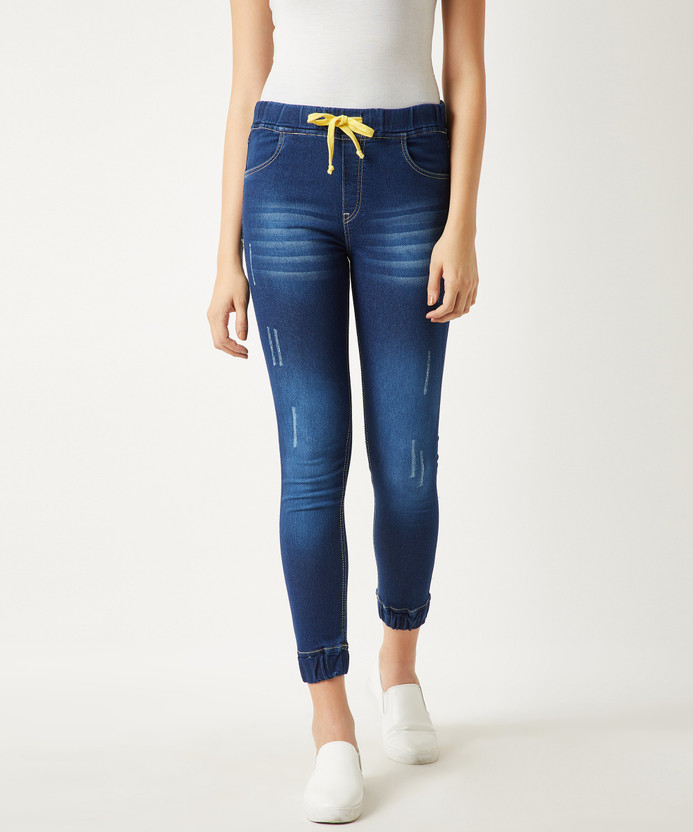 Miss Chase Jogger Fit Women Blue Jeans 