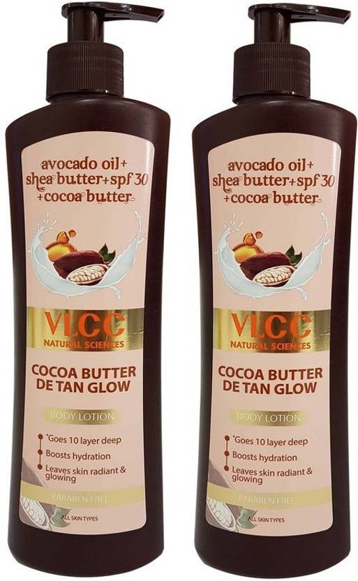 VLCC Cocoa Butter De tan Glow Body Lotion Price in India, Buy VLCC Cocoa Butter De tan Glow