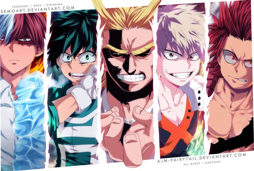 Athah Anime My Hero Academia Izuku Midoriya All Might Shouto Todoroki