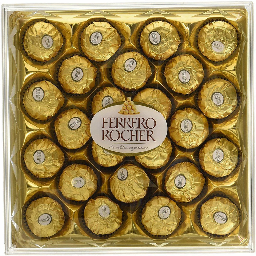 FERRERO ROCHER 24 Pcs Milk and Hazelnut Chocolate Truffles Gift Pack(300 g)
