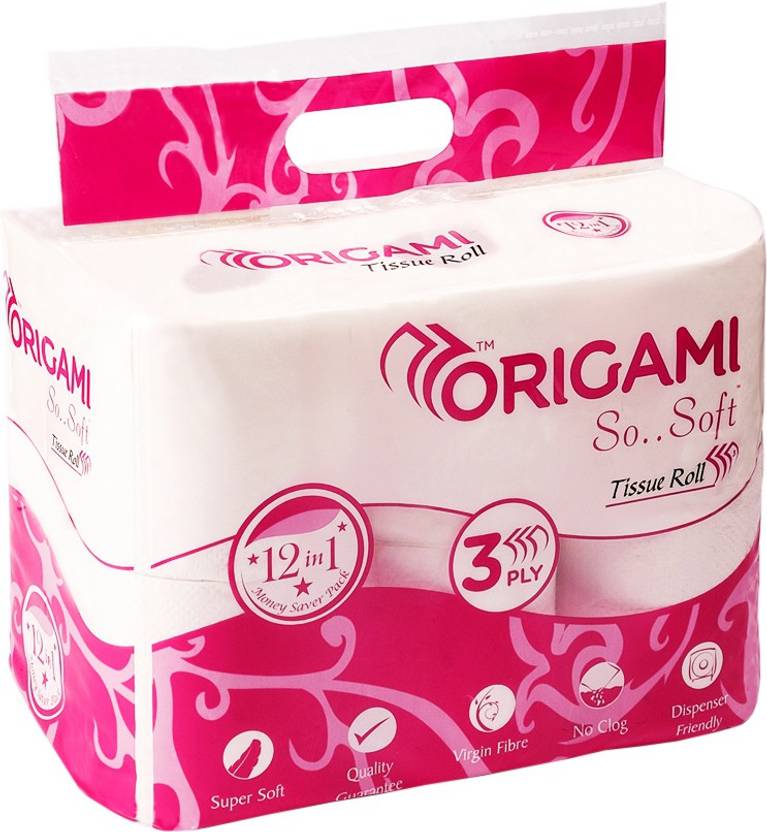 Origami So.Soft 3Ply Toilet PaperTissue Roll 12 X 1160 Pulls Per Roll