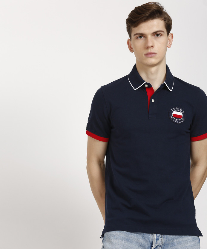TOMMY HILFIGER Solid Men Polo Neck Dark 