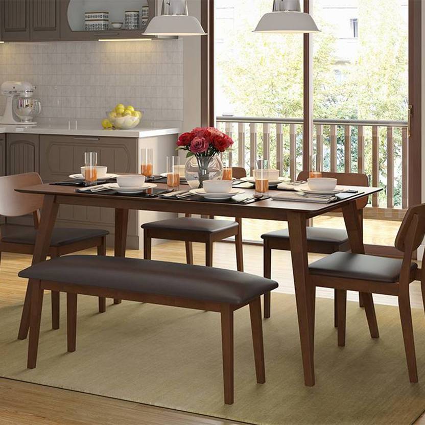 Urban Ladder Lawson Solid Wood 6 Seater Dining Table Price in India