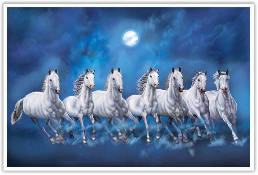 Running Lucky Horses Paper Poster Paper Print Animals posters in