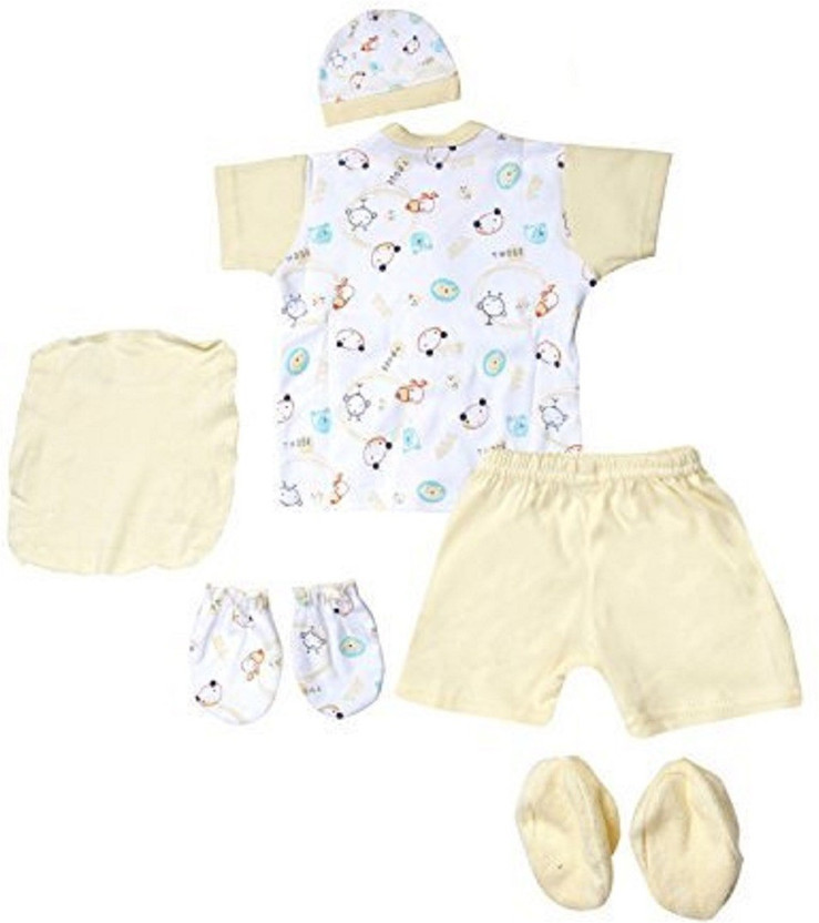 Star Kids New Born Baby Gifts set of 6 pcs(Yellow)