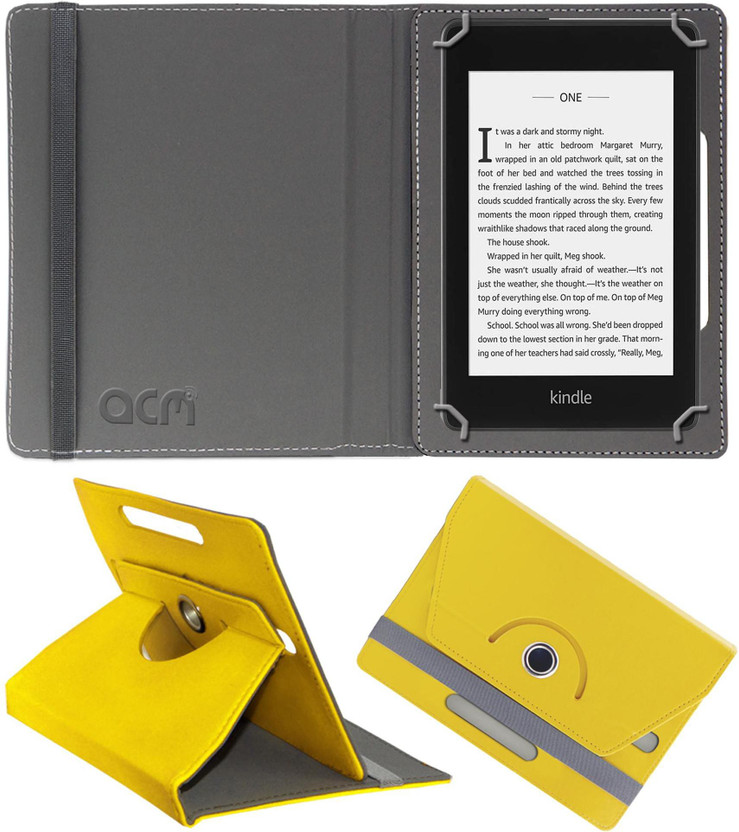 ACM Flip Cover for Kindle Paperwhite 10th Gen 6 inch(Yellow, Cases with Holder, Pack of: 1)