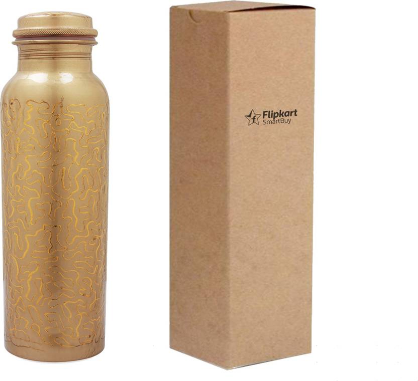 Flipkart SmartBuy stylish & unique golden design pure copper water bottle 1000 ml Bottle Buy
