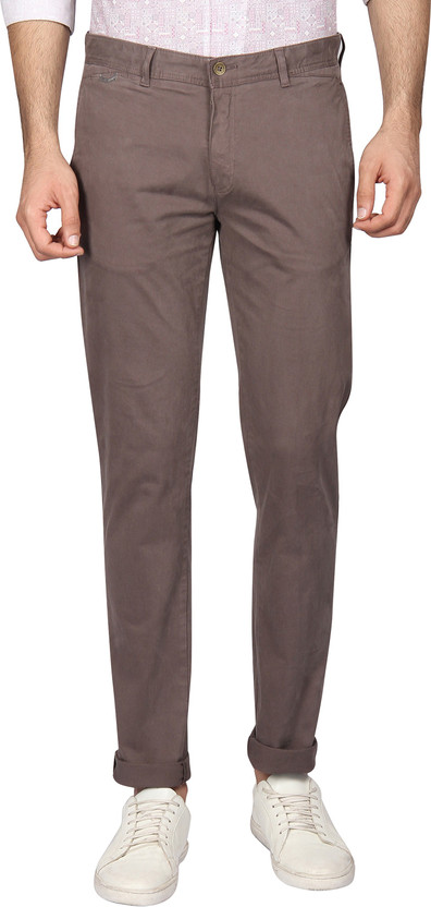 Blackberrys Slim Fit Men Grey Trousers