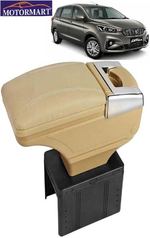 MOTORMART BEIGE Sliding Arm Rest for Ertiga Car Armrest Price in India