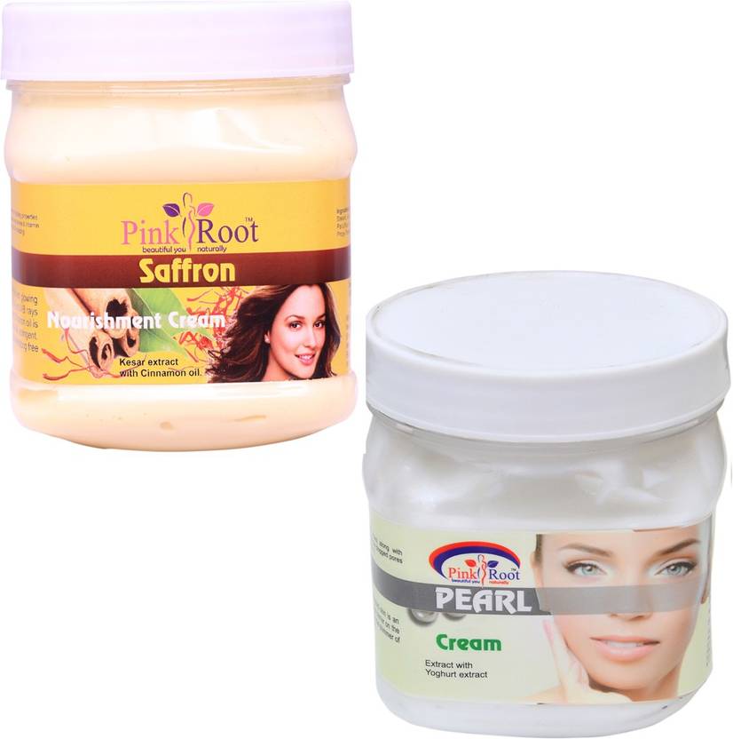PINKROOT SAFFRON CREAM 500GM WITH PEARL CREAM 500GM Price in India