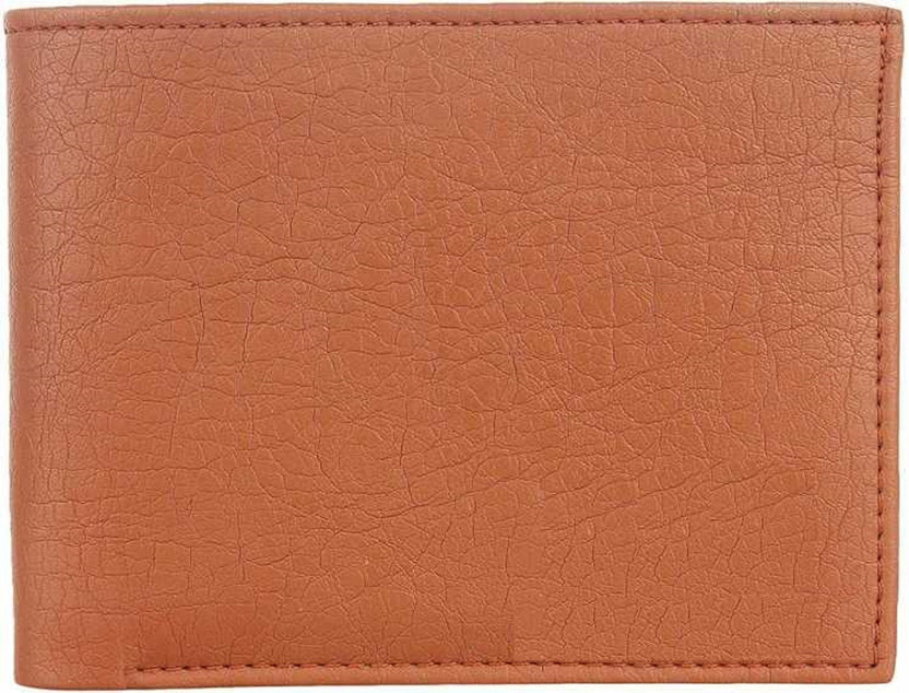 RFID Men Tan Artificial Leather Wallet(9 Card Slots)