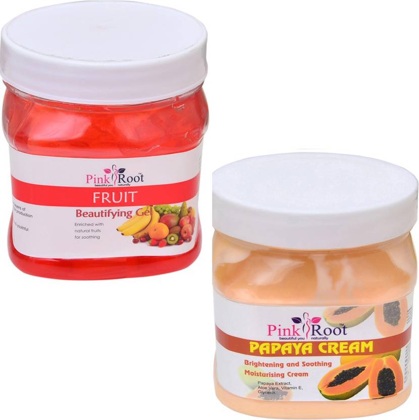 PINKROOT FRUIT GEL 500GM WITH PAPAYA CREAM 500GM Price in India Buy PINKROOT FRUIT GEL 500GM