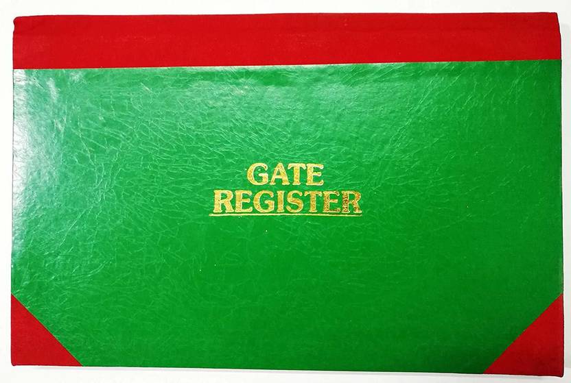 LRS Gate Register Premium Quality 100 GSM Paper 200 Pages Gate Entry Register 100GSM paper