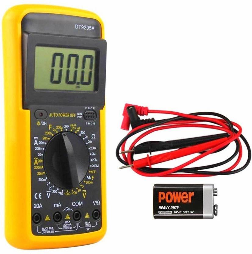 UNITY Digital Multimeter Dt9205a Make Digital Multimeter DT9205A Extra Large Screen Lcd Display