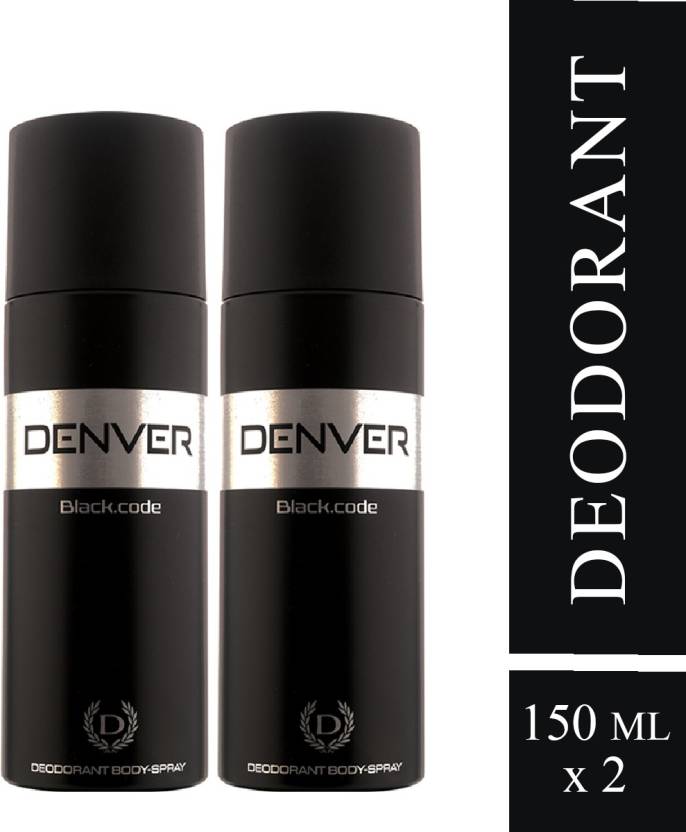 DENVER Black Code Body Deodorant Spray - For Men - Price in India, Buy ...
