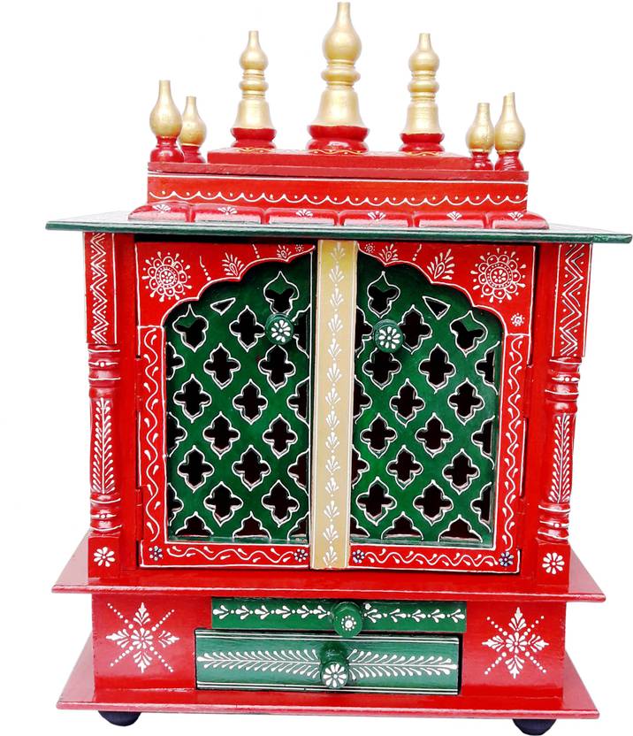 Rajasthani Arts Wooden Wall Hanging Temple Mandir Solid Wood Home