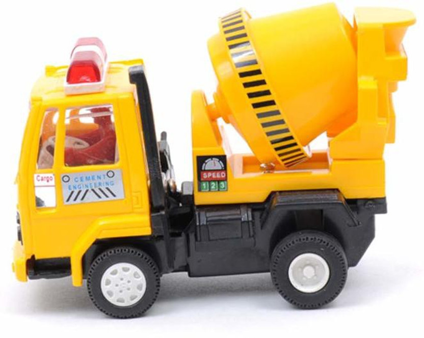 PEZYOX Pull Back Concrete Mixer, Number Of Pieces: 1, Yellow(Multicolor)