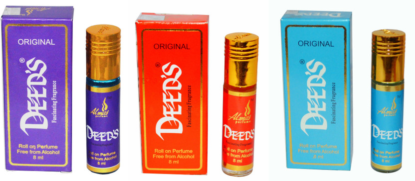 Almas DEEDS AQUA UAE fascinating fragrance pocket ( PACK OF 3 ) Floral Attar(Floral)
