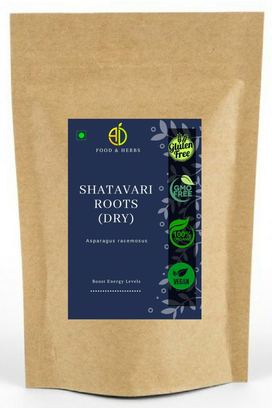 A D FOOD & HERBS DRY SHATAVARI / ASPARAGUS RACEMOSUS ROOTS ( 150 GMS)(150 g)