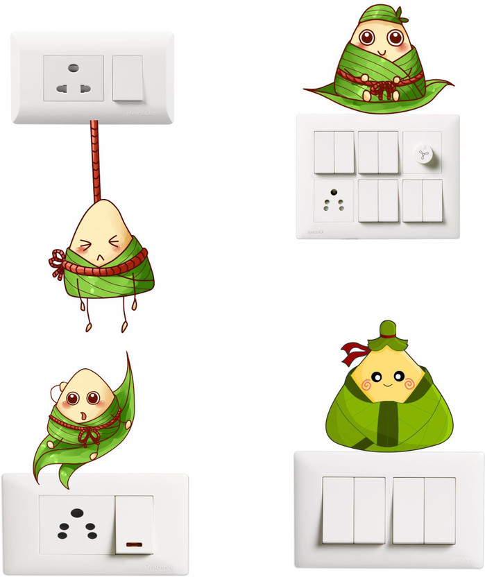 Sticker Hub 8 cm Switch Board Sticker - Funny Decorative Wall Decorative - Switch Panel Stickers Self Adhesive Sticker(Pack of 1)