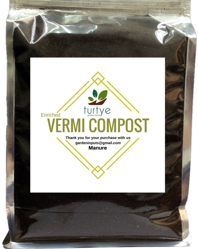 Turtye VermiCompost for Home Gardening Plants (10kg) Fertilizer, Soil, Manure, Potting Mixture(10000 g, Powder)