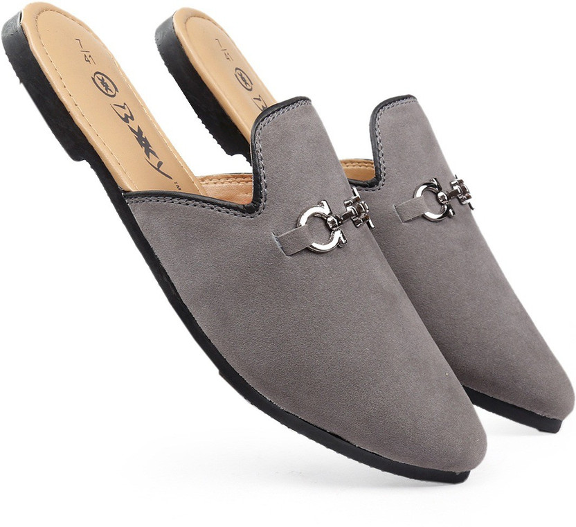 suede mule loafer