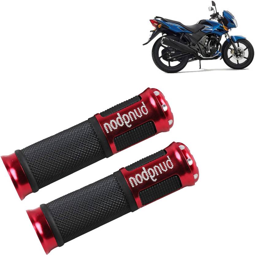 aksmit HNDLEGRIPBNGBONBLKRD1853 Handle Bar Grip For TVS Flame Price in