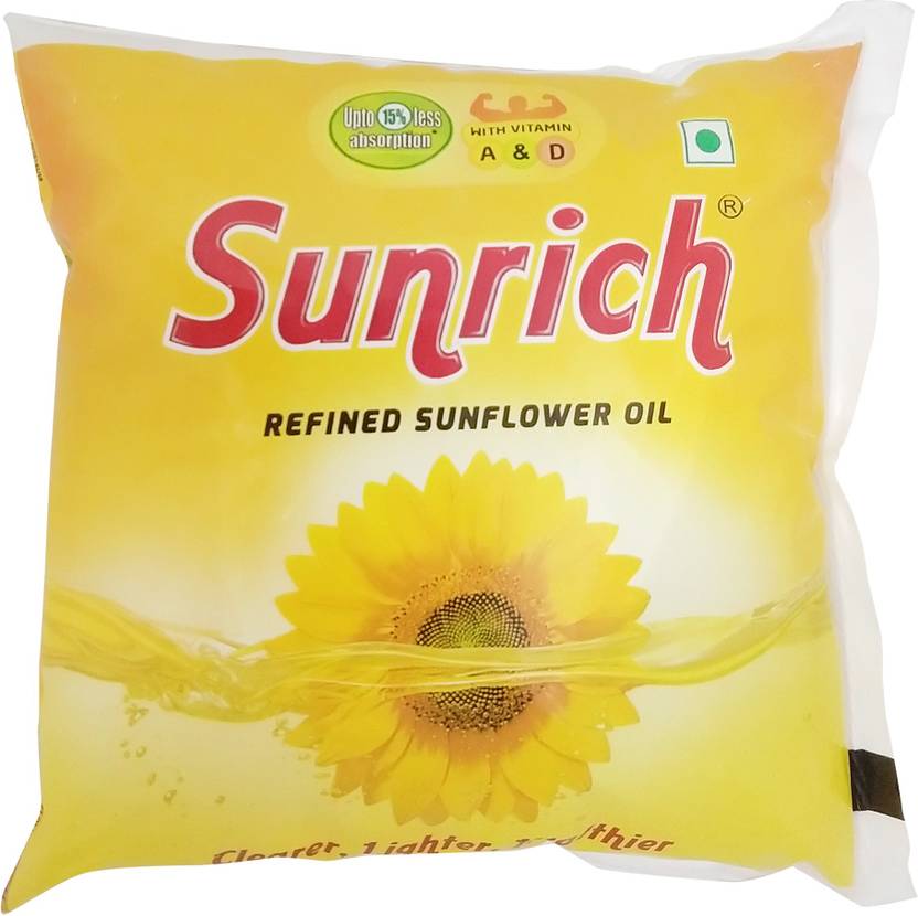 Sunrich Refined Sunflower Oil Pouch Price in India Buy Sunrich