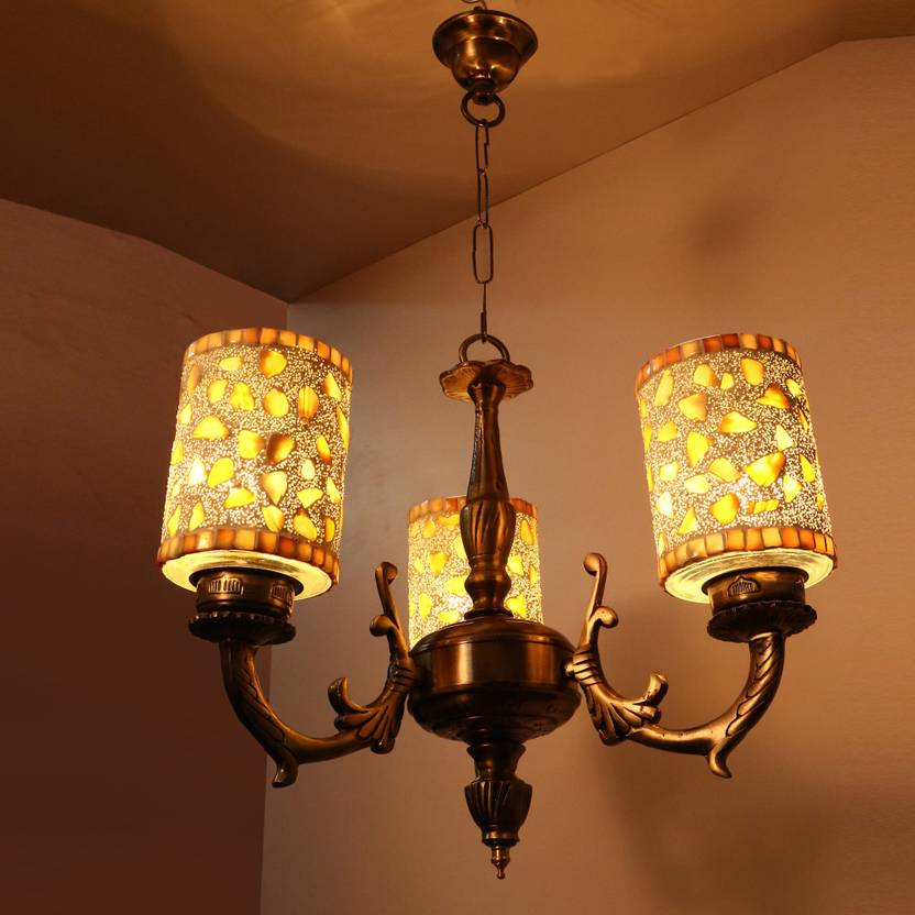 Flipkart Perfect Homes Chandeliers Of Three Decorative Glass shade