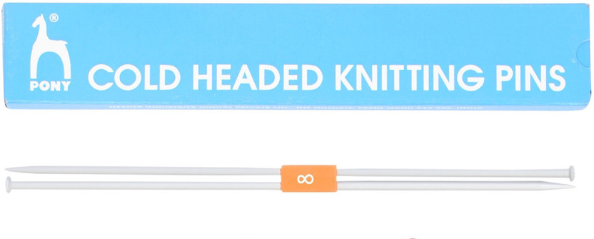 Pony Cold Headed Knitting Needle Pin Pair, Size 8 no (4.mm) Knitting Pin(Pack of 2)