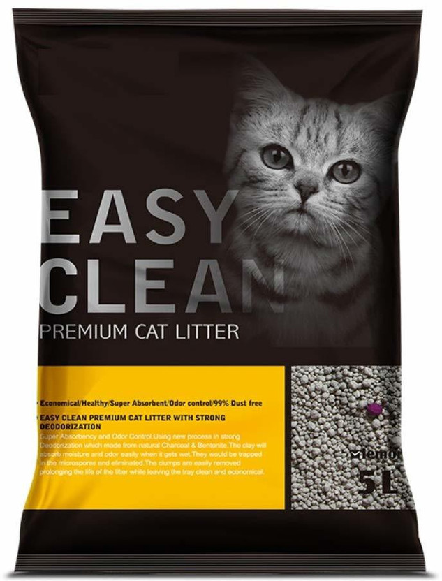 Emily Pets Fresh Scented Bentonite Cat litter (Lemon, 10L) Pet Litter Tray Refill
