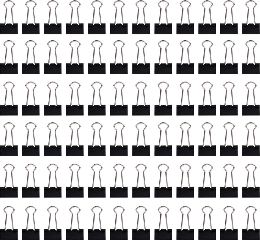 Deli W38565 Start 19 Metal Binder Clip(Set of 72, Black)