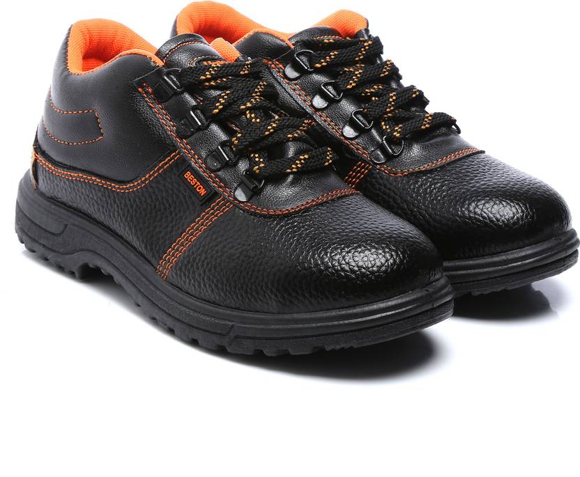 Unistar BESTON _Black Steel Toe PVC Safety Shoe Price in India Buy